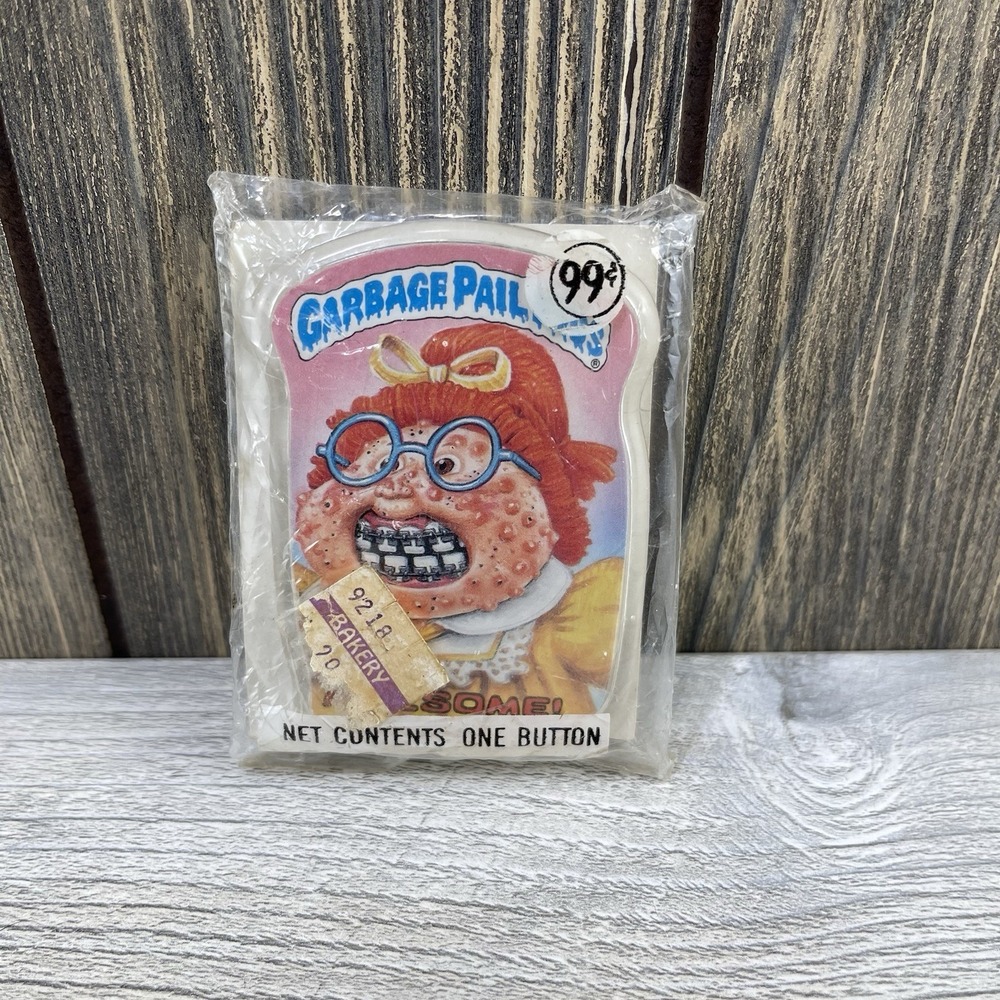 Vintage 1986 GARBAGE PAIL KIDS AWESOME! Pin Plastic Topps Unopened